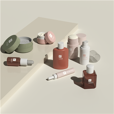 Travel size: Sticks, roll-on, airless, foamers, jars and bottles for skin-care