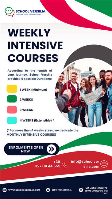 WEEKLY INTENSIVE COURSES (Study Holiday Formula)