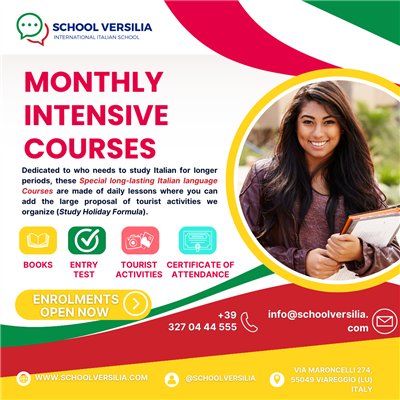 MONTHLY INTENSIVE COURSES (Study Holiday Formula)